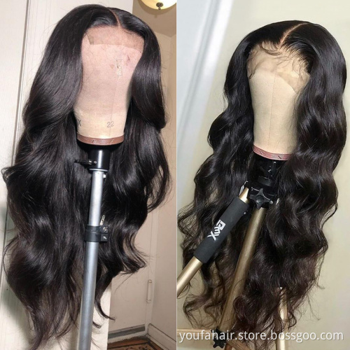 Cheap Custom 150% 180% Density Dyed Transparent Full Lace Front Human Hair Wig 13x4 HD Lace Raw Virgin Hair Wigs with Baby Hair
